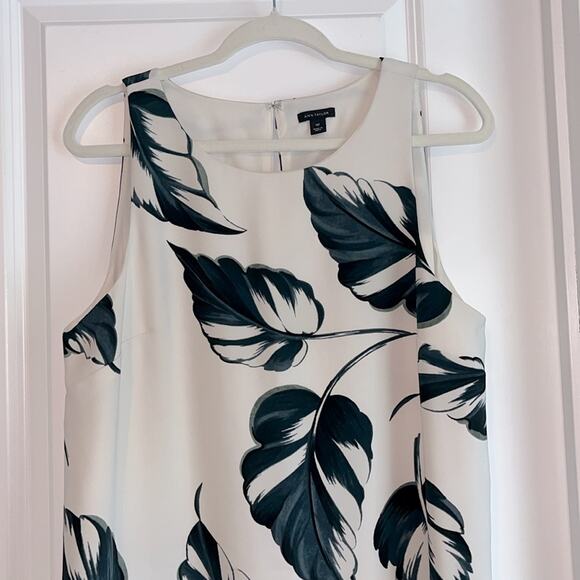 Ann Taylor Sleeveless Leaf Print Sheath Dress - Picture 2 of 8